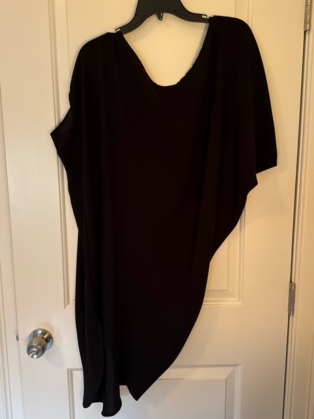 Trina Turk Black Draped Asymmetrical One-Shoulder Dress
